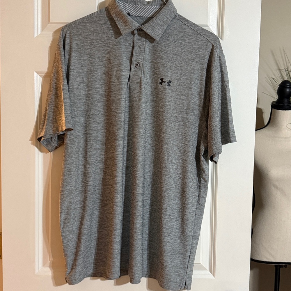 Under Armour Heather Gray Polo Shirt